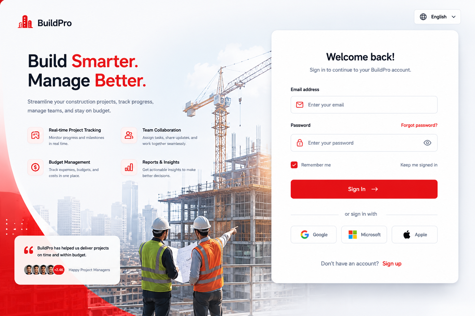 Construction Project Dashboard